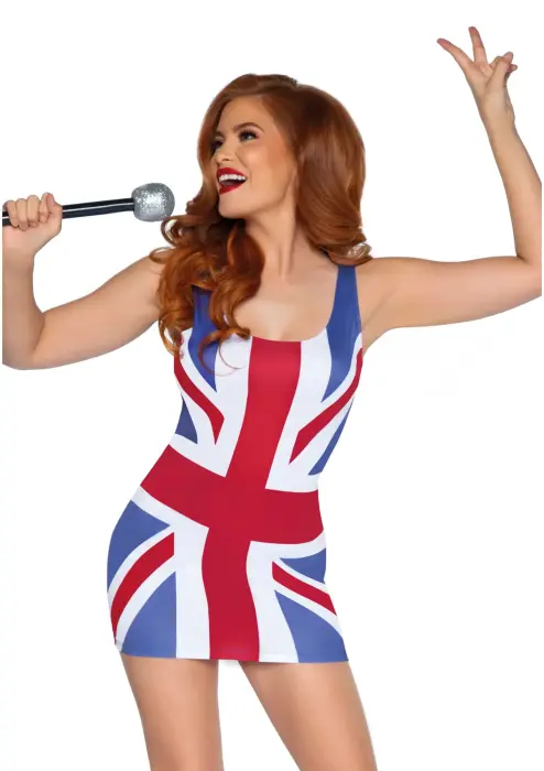 Платье British Flag – разноцветное – M