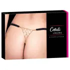 Cottelli LINGERIE stringai su kristalų dekoro – juodi – S/L — Nuotrauka 1