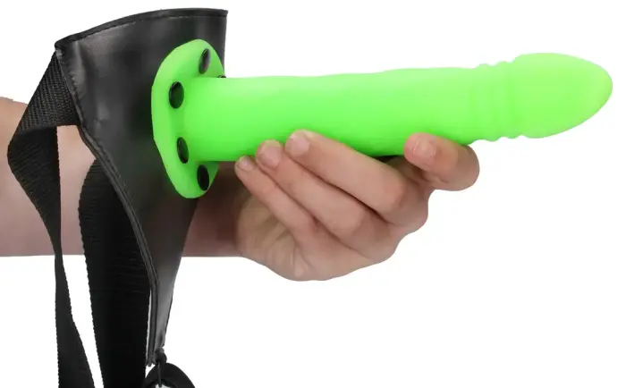 Twisted Hollow Strap-On – spīd tumsā, neona zaļš Foto 9