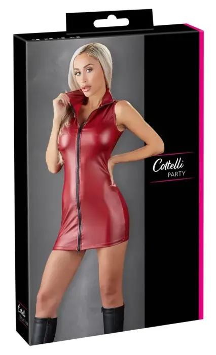 Cottelli Collection облегающее платье с двусторонней молнией – чёрное – XL