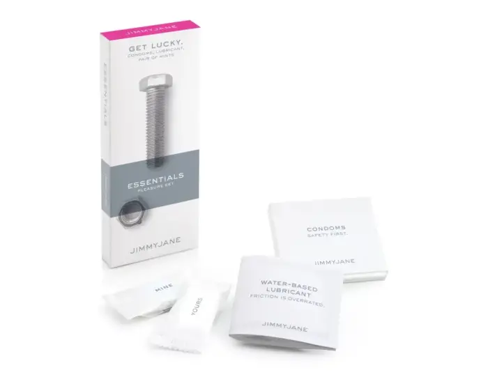Jimmyjane Essentials Pocket Pleasure дорожный набор – презервативы, лубрикант, мятные конфеты