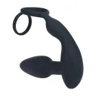 Dual Vibrating Rotating Beads Prostate Stimulator with Cock and Ball Ring – Black — Photo 5