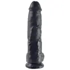 King Cock realistiškas dildo su sėklidėmis ir siurbtuku – 25.4 cm (10″) – juodas — Nuotrauka 3