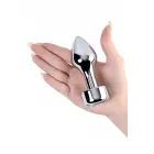 TOYFA Metal Anal Plug with White Gem – 10 cm (3.9″) — Photo 3