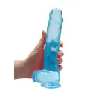REALROCK Crystal Clear Realistic Dildo with Balls – 9" / 25 cm – piesūceknis — Foto 4