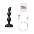 Ridge rotējošas vibrējošas anālo bumbiņu ķēde – 15 cm – Melns Foto 10