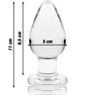 IBIZA Nebula Series Model 3 stiklinis analinis kištukas – 11 cm – Skaidrus — Nuotrauka 3