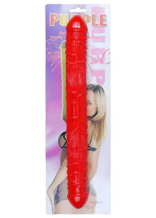 Elastīgs dubultais dildo – 33.5 cm (13.2″) – Sarkans Foto 5
