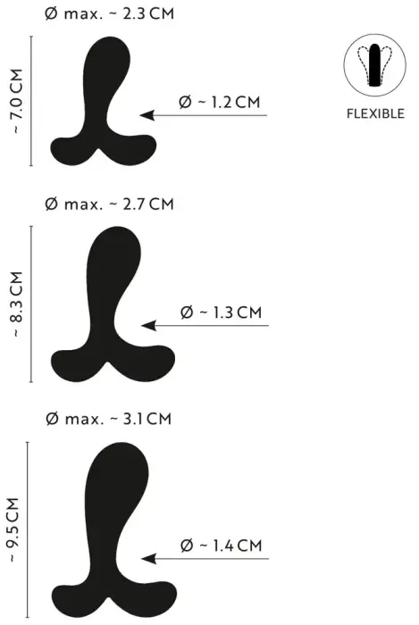 ANOS analinių kištukų mokymo rinkinys – S, M, L Photo