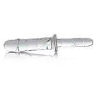 Brutus - Tekstūruotas stiklinis stumdomas dildo – 20 cm (8″) — Nuotrauka 6