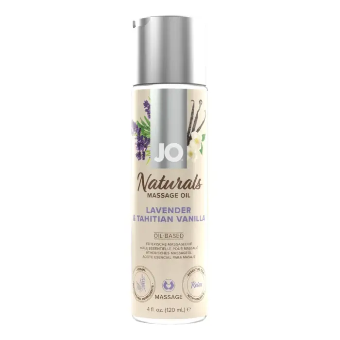 System JO Naturals massaažiõli Lavender & Tahitian Vanilla – 120 ml