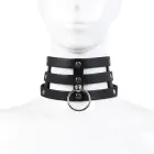 Tripple O-Ring Strap Collar PU-Leather Foto 2