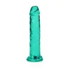 Taisns reālistisks dildo ar piesūcekni – 15.5 cm (6.1″) – Caurspīdīgs Foto 2