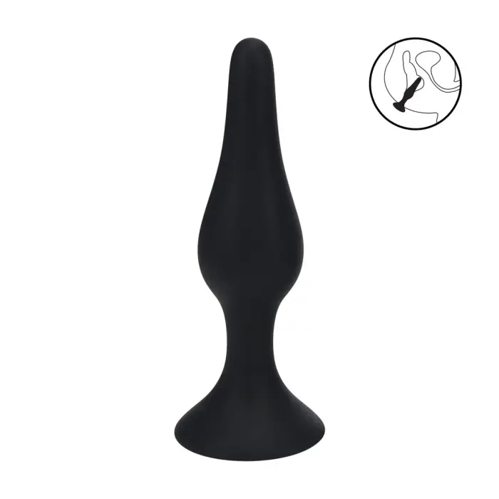 Slim silikoninis analinis kištukas - XL - Juodas Photo