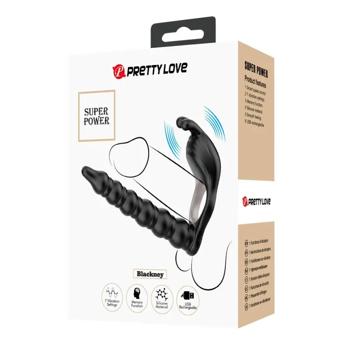 Pretty Love Blackney vibrating cock ring – 7 functions – black