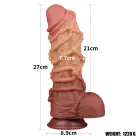 Divslāņu Platinum Silikona Dildo ar Virvi – 26.7 cm (10.5″) – Reālistisks — Foto 2