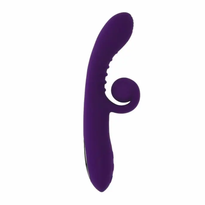Двойной вибратор Playboy Curlicue – 22 cm (8.5″) – фиолетовый