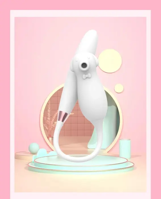 Elva divējādais gaisa pulsa un vibrators – balts Foto 4