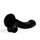 Hudini - Elastīgs želejas anālais dildo – 17.5 cm (6.9″) – Melns — Foto 4