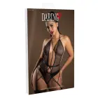 Wetlook un tīkliņa bodijs – melns – L/XL — Foto 2