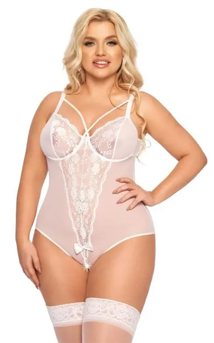 Amand Lace Bodysuit – White – 3 XL