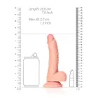 Išlenktas realistiškas dildo su sėklidėmis ir siurbtuku – 18 cm (7″) Photo