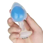 Gemoria Silicone Glow-in-the-Dark Butt Plug – 3.5–4 cm – Blue — Photo 7