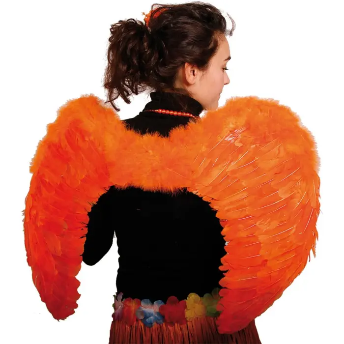 Kinky Pleasure eņģeļa spārni – oranži – mega izmērs 80 x 56 cm