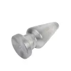 Silver Bump Canaan Analinis Kištukas – 20 cm (8″) – Sidabro Efektas — Nuotrauka 3