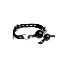 Sinclair Select Silicone Ball Gag Set – Adjustable Leather Strap — Photo 3