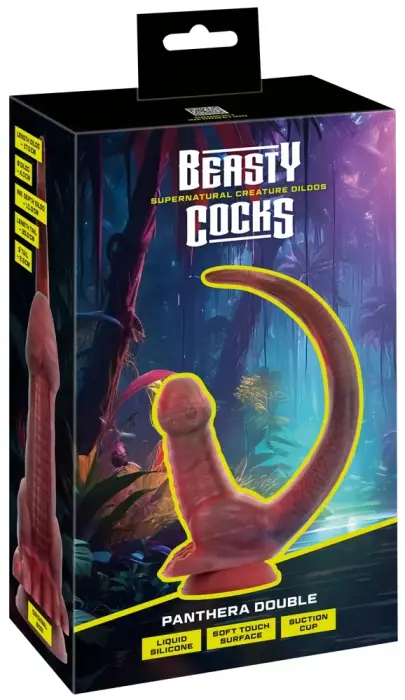 Beasty Cocks Panthera двусторонний дилдо – 30 cm – черный