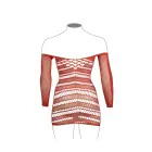 Garām piedurknēm tīkliņa mini kleita – Queen Size Foto 13