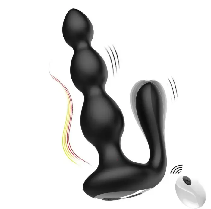 Remote Silicone Anal Beads – Black Photo
