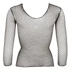Melns tīkliņa krekls ar garām piedurknēm – S/M Foto 17