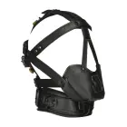 Lockable Vegan Leather Head Harness with Muzzle – Black — Photo 4