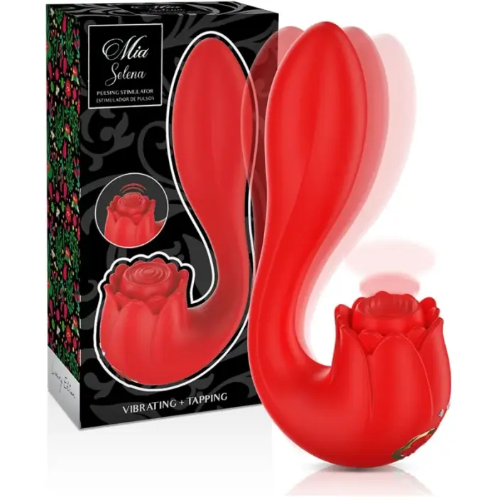 MIA Selena Rose-Shaped Clitoral Stimulator – Red