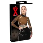 Latex Crop Top with Metal Ring – Transparent – M — Photo 1