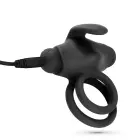 Thumper Vibrating Double Cockring with Remote Control – Black — Photo 4