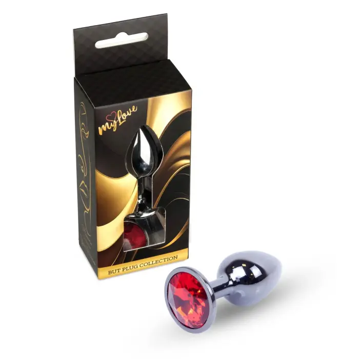 MyLove Toys Jewellery Dark Silver anālais spraudnis – 7 cm – Sarkans