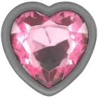 INTENSE Aluminum Metal Plug Pink Heart L – 9 cm – Silver — Photo 3