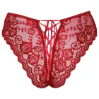 Cottelli LINGERIE Open Crotch Panties with Lace-up Back – Red – XL — Photo 6