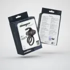 Thumper Vibrating Double Cockring with Remote Control – Black — Photo 1