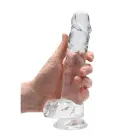 Realistlik dildo munandite ja iminapaga – 21 cm (8.3″) – Läbipaistev — Foto 6