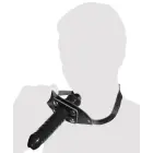 ZADO Leather Gag with Removable Dildo – Black — Photo 4