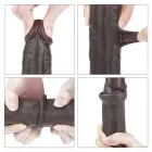 Sliding Skin kahekihiline dong – 23 cm (9″) – must — Foto 14