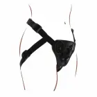 Get Real Adjustable Harness – reguliuojami strap-on diržai su 3 silikoniniais žiedais – juodi — Nuotrauka 5