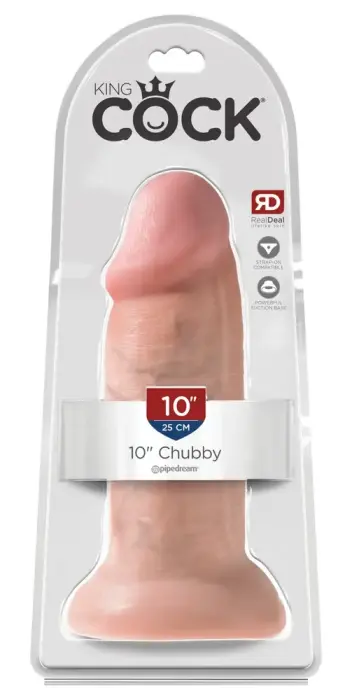 King Cock reālistisks dildo ar piesūcekni – 25.4 cm (10″) – miesas krāsa