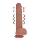 Vive REA223 – kahekordse tihedusega vibreeruv tõukav dildo munanditega – tan – 20,3 cm — Foto 7