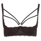 Кружевной бюстгальтер shelf bra с кольцом и декором из бретелей – 95F — Фото 3