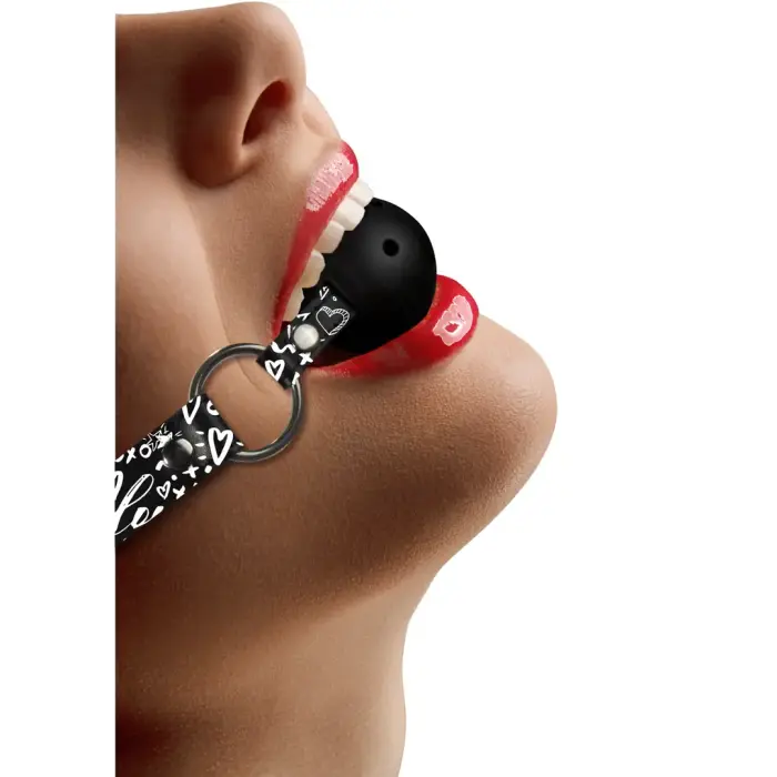Breathable Ball Gag - Love Street Art Fashion Foto 3